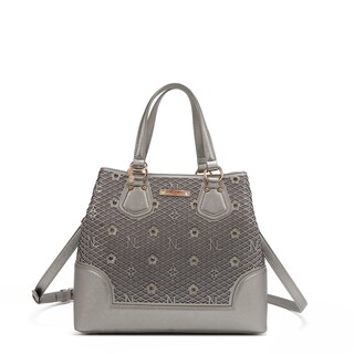 Foto 3 | Foto 3 | Bolsa Satchel De Nicole Lee De Corte Laser Y Pedrería