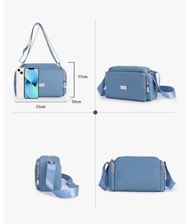 Foto 3 | Foto 3 | Bolsa Xtellar Bandolera Mujer Moda Dama Crossbody Gran Capacidad Color Celeste