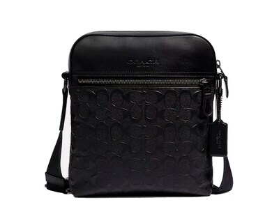 Foto 1 | Foto 1 | Bandolera Coach Houston Flight Bag Signature Leather 4009 Negra