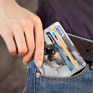 Foto 3 | Foto 3 | Tarjetero Fintie Slim Minimalista de Piel con Bloqueo RFID - Venta Internacional