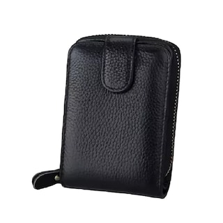 Foto 1 | Foto 1 | Cartera de Cuero Negra con Múltiples Ranuras para Tarjetas y Bloqueo RFID