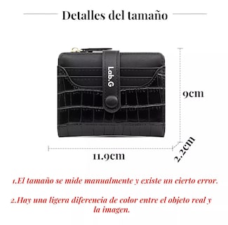 Foto 6 | Foto 6 | Carteras Monederos De Mujer Lab.g Billetera Tarjetero Negro