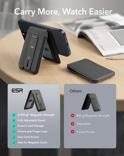 Foto 2 | Foto 2 | Tarjetero Magsafe Wallet Esr Upgraded 5 Para Iphone, Color Negro - Venta Internacional.