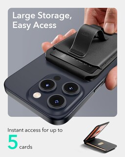Foto 5 | Foto 5 | Tarjetero Magsafe Wallet Esr Upgraded 5 Para Iphone, Color Negro - Venta Internacional.