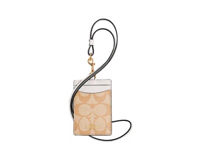 Foto 1 | Foto 1 | Tarjetero Coach Id Lanyard Signature Canvas 63274 Color Beige