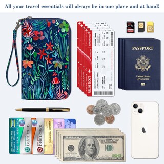 Foto 3 | Foto 3 | Funda Para Pasaporte, Cartera Fintie Family, De Nailon, Con Bloqueo Rfid - Venta Internacional.