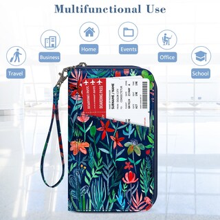 Foto 4 | Foto 4 | Funda Para Pasaporte, Cartera Fintie Family, De Nailon, Con Bloqueo Rfid - Venta Internacional.