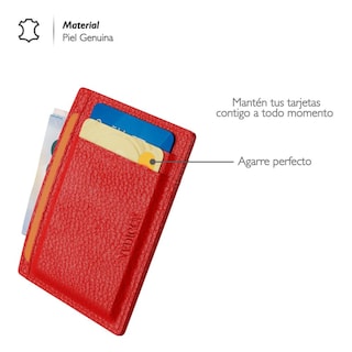 Foto 4 | Foto 4 | Vedicci Cartera De Piel Para Hombre/tarjetero Minimalista Color Roja
