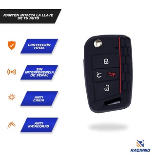 Foto 3 | Foto 3 | Funda Para Llave Compatible Con Volkswagen Vw Polo Y Golf 2018 Ragirno