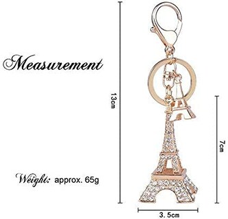 Foto 3 | Foto 3 | Llavero con Colgante de Cristal Yosoo con Diamantes de Imitación en Forma de Torre Eiffel - Venta Internacional