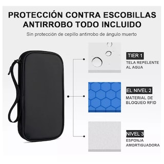 Foto 3 | Foto 3 | Cartera Impermeable Eo Safe Imports ESI-10022 Negra con Protección para Viaje