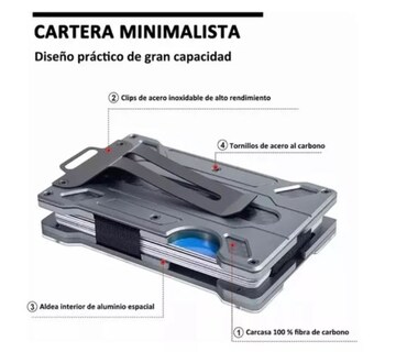 Foto 3 | Foto 3 | Cartera Rfid de Fibra de Carbono Wünd Gris