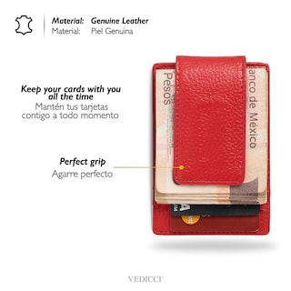 Foto 2 | Foto 2 | Cartera De Piel Con Clip Magnético Para Billetes Vedicci