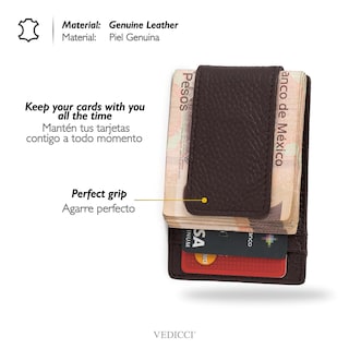 Foto 5 | Foto 5 | Cartera De Piel Con Clip Magnético Para Billetes Vedicci