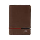 Cartera Tommy Hilfiger Leif Rfid Triple de Cuero Marrón para Hombre - Venta Internacional