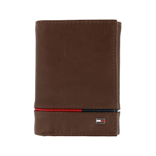 Foto 1 | Foto 1 | Cartera Tommy Hilfiger Leif Rfid Triple de Cuero Marrón para Hombre - Venta Internacional