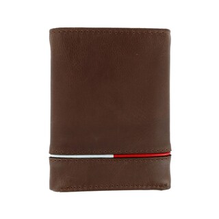 Foto 2 | Foto 2 | Cartera Tommy Hilfiger Leif Rfid Triple de Cuero Marrón para Hombre - Venta Internacional