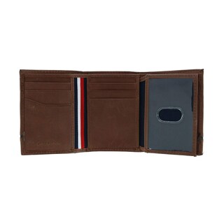 Foto 3 | Foto 3 | Cartera Tommy Hilfiger Leif Rfid Triple de Cuero Marrón para Hombre - Venta Internacional