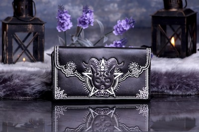 Foto 7 | Foto 7 | Monedero Nemesis Now Pawzuph con Forma De Gato Con Cuernos En Relieve Negro para Hombre - Venta Internacional