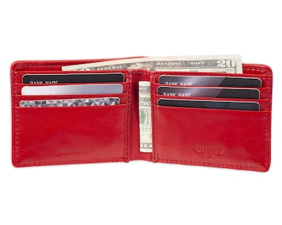 Foto 4 | Foto 4 | Cartera Guess de Piel para Hombre color Carbón/Rojo - Venta Internacional