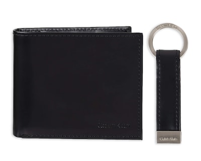 Foto 1 | Foto 1 | Set de Tarjeteros Minimalistas Calvin Klein Negra de Piel - Venta Internacional