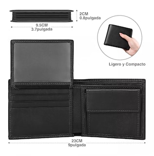 Foto 3 | Foto 3 | Cartera con protección RFID para Hombre Negro