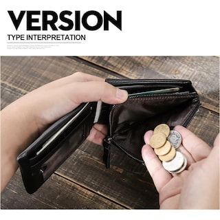 Foto 4 | Foto 4 | Contactos De Piel Auténtica Wallet Knight Con Tres Pliegues Para Hombre - Venta Internacional.