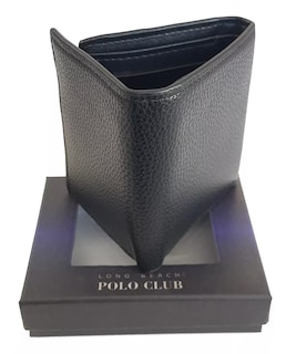 Foto 3 | Foto 3 | Cartera Billetera Para Hombre Original Lujo Polo Trifold M1 Negro, Detalla Cafe