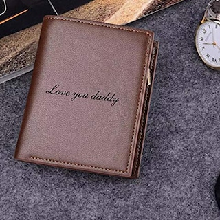 Foto 5 | Foto 5 | Cartera Personalizada De Piel Con Foto Grabada Para Hombre, Color Marrón - Venta Internacional.