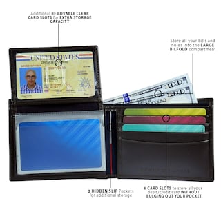 Foto 5 | Foto 5 | Cartera Tommy Hilfiger Plegable de Cuero Marrón para Hombre - Venta Internacional