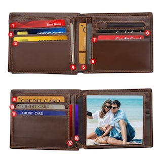 Foto 6 | Foto 6 | Cartera Antirrobo Rfid De Cuero Para Hombre, Negro Y Marrón - Venta Internacional.