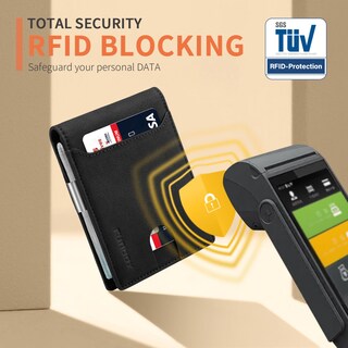 Foto 6 | Foto 6 | Billetera Runbox, Delgada, De Piel, Para Billetes, Con Bloqueo Rfid, Para Hombre - Venta Internacional.