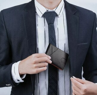 Foto 4 | Foto 4 | Cartera De Hombre Xtellar De Cuero Tarjetero Multi Ranura Color Negro Y Naranja
