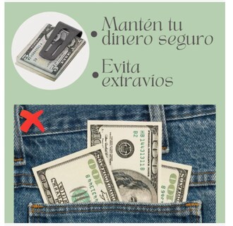 Foto 5 | Foto 5 | Clip Xtellar Con Ojal Y Sujetador Para Portar Billetes Color Negro