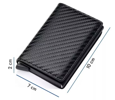 Foto 4 | Foto 4 | Cartera Xtellar Tarjetero Billetera De Cuero Protección Rfid Color Gris Oscuro