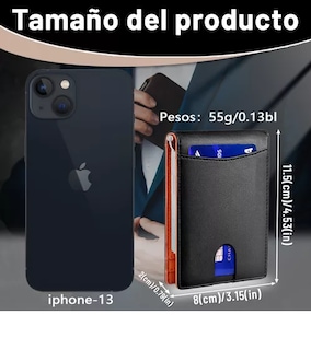 Foto 2 | Foto 2 | Cartera Minimalista Para Hombre Con Protección Rfid Naranja