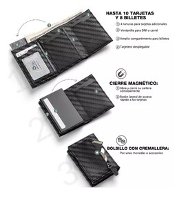 Foto 2 | Foto 2 | Billetera Tarjetero De Aluminio Con Cartera Protección Rfid