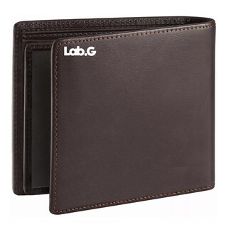 Foto 2 | Foto 2 | Cartera De Hombre Lab.g Piel Genuina Protección, Marrón Oscuro