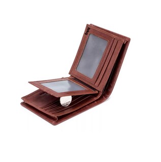 Foto 5 | Foto 5 | Cartera Plegable De Piel Genuina Gran Capacidad Para Hombre, Belug Marrón