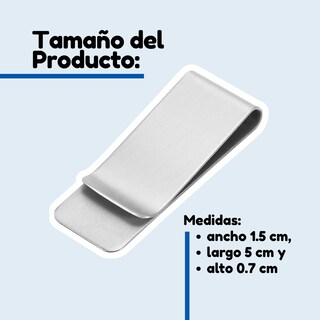 Foto 7 | Foto 7 | Clip Sujeta Billetes Cartera Metal Inoxidable Tarjeta