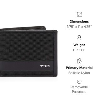 Foto 7 | Foto 7 | Funda Extraíble Wallet Tumi Alpha Global De Nailon Negro - Venta Internacional.
