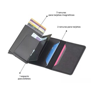 Foto 4 | Foto 4 | Cartera Tarjetero De Cuero Protección Con Rfid Eo Safe Imports Esi-19381 Gris