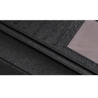 Foto 3 | Foto 3 | Billetera Huoguo Para Hombre Larga Con Múltiples Tarjetas Metal Grano Cruzado Color Negro - Venta Internacional.