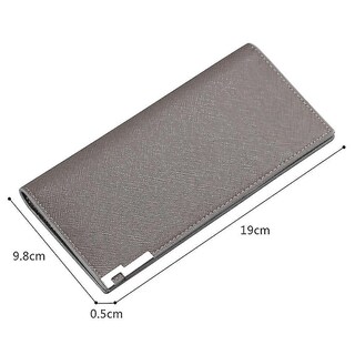 Foto 5 | Foto 5 | Billetera Huoguo Para Hombre Larga Con Múltiples Tarjetas Metal Grano Cruzado Color Negro - Venta Internacional.