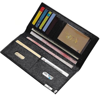 Foto 2 | Foto 2 | Billetera Huoguo Para Hombre Larga Con Múltiples Tarjetas Piel Caqui De Grano Cruzado - Venta Internacional.