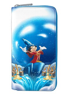 Foto 1 | Foto 1 | Cartera Disney Fantasía Sorcerer Mickey Around Wallet Loungefly color Azul