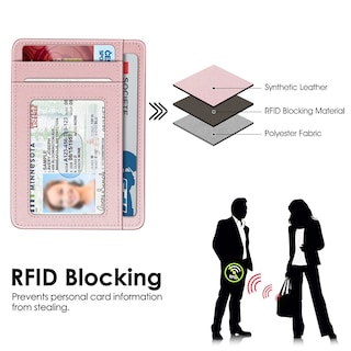 Foto 5 | Foto 5 | Tarjetero Fintie Slim Minimalista con Bloqueo Rfid Oro Rosa - Venta Internacional