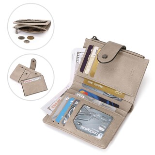 Foto 4 | Foto 4 | Billetera Cluci Pequeña De Piel Plegable Para Mujer Con Monedero - Venta Internacional.