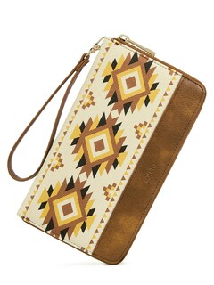 Foto 1 | Foto 1 | Cartera Cluci Para Mujer, Grande, De Piel, Con Bloqueo Rfid, Color Beige Bohemio - Venta Internacional.