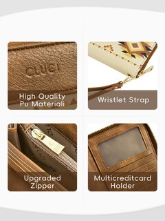 Foto 5 | Foto 5 | Cartera Cluci Para Mujer, Grande, De Piel, Con Bloqueo Rfid, Color Beige Bohemio - Venta Internacional.